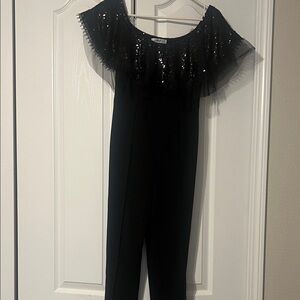 Elegant Black Off-Shoulder Jumpsuit